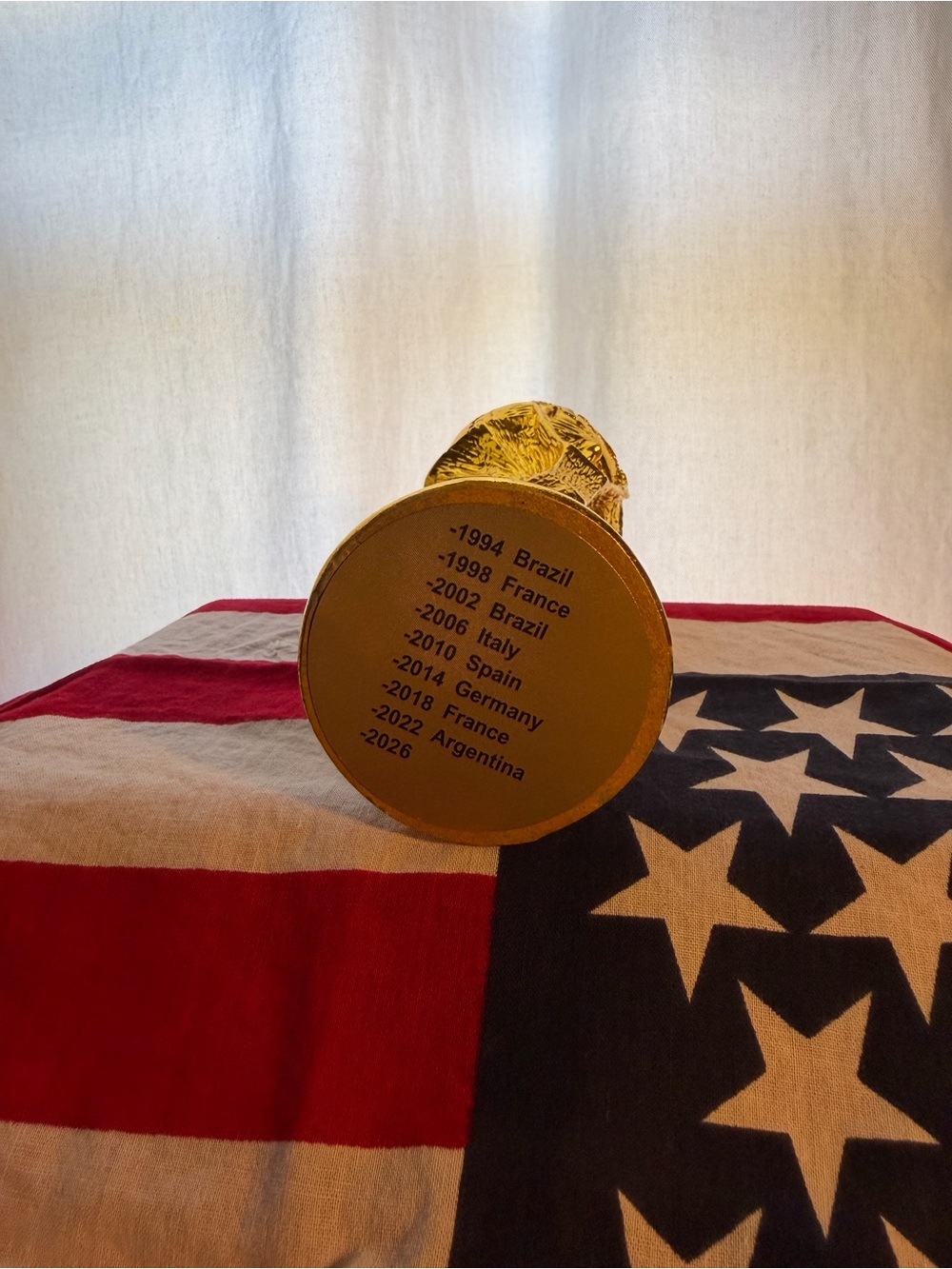 FIFA World Cup Trophy Replica- Soccer Trophy- Gold - Picture 4 of 4